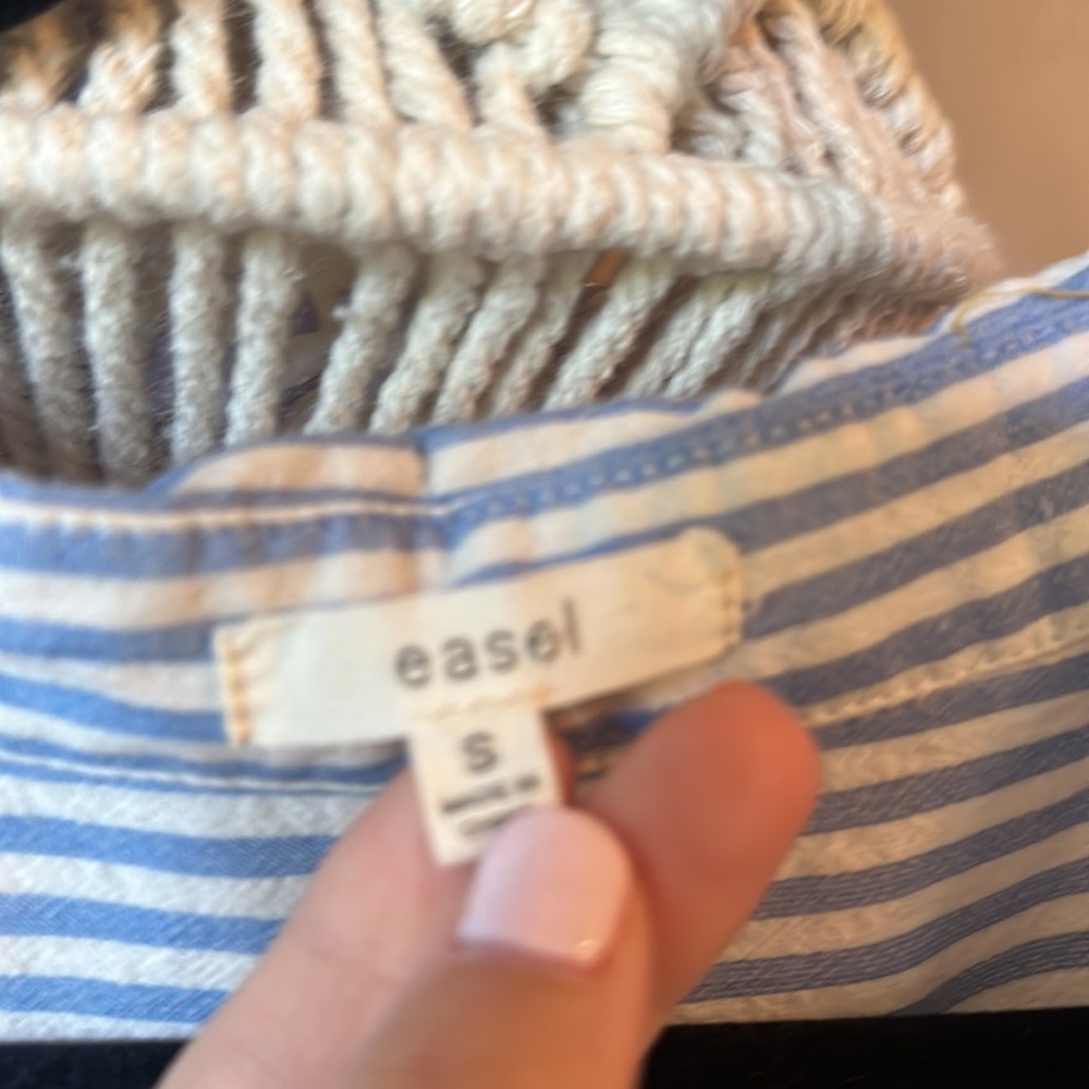 Striped Button Up Top - Picture 3 of 4